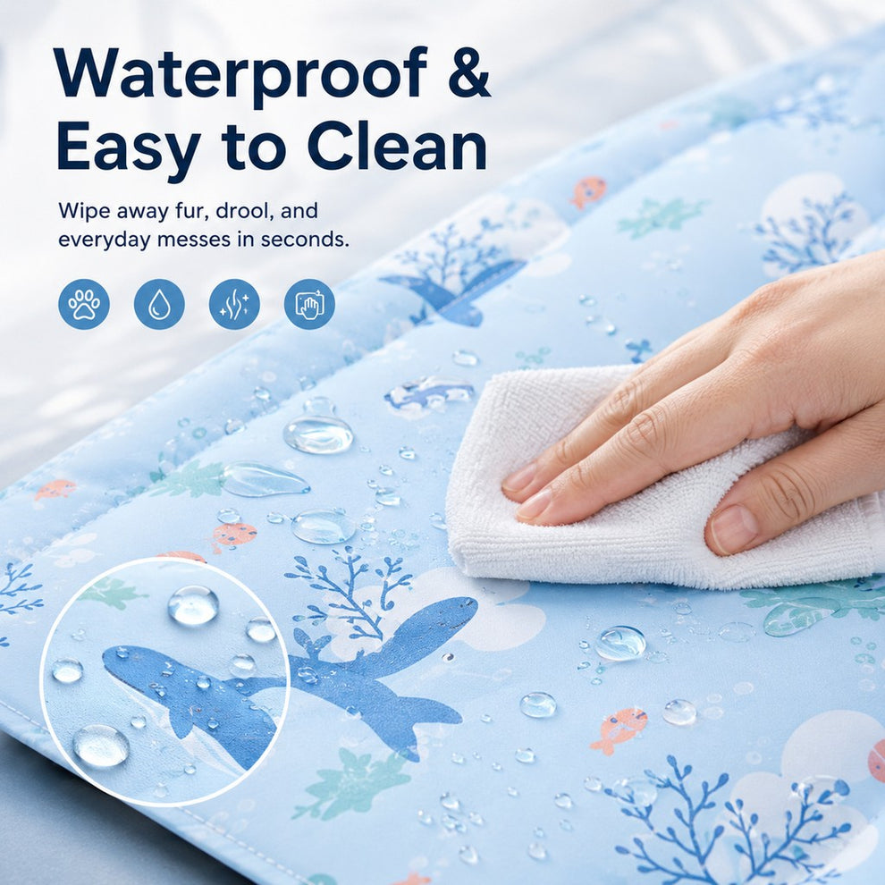 Paws in Awe Cooling Gel Pet Mat for Hot Days at Home, Crates & Travel - Waterproof Chill Pad for Dogs & Cats image 5