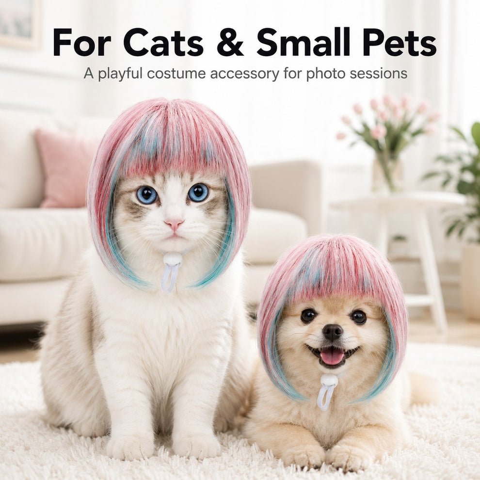 Paws in Awe Pet Cosplay Wig for Cats & Small Pets - Easy Party Photo Prop for Fun Birthday & Halloween Pictures image 3