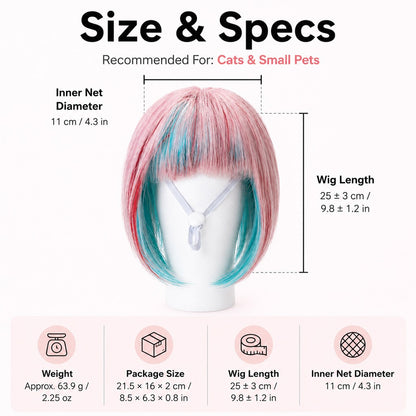 Paws in Awe Pet Cosplay Wig for Cats & Small Pets - Easy Party Photo Prop for Fun Birthday & Halloween Pictures image 10
