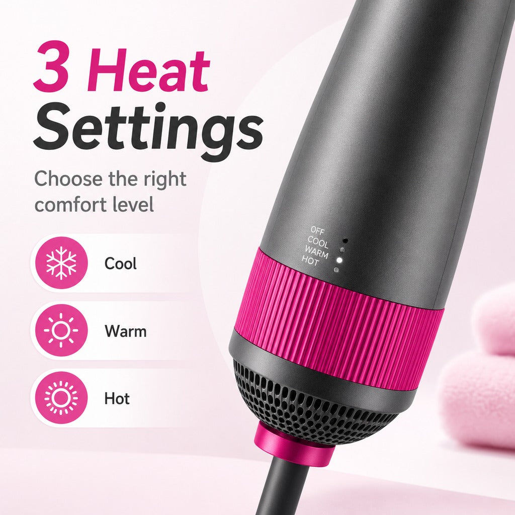 Paws in Awe 4-in-1 Pet Dryer Brush for After-Bath Grooming, Low-Noise Dog & Cat Hair Dryer Comb for Easier Drying, Brushing & Detangling image 6