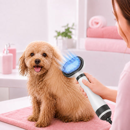 Paws in Awe 4-in-1 Pet Dryer Brush for After-Bath Grooming, Low-Noise Dog & Cat Hair Dryer Comb for Easier Drying, Brushing & Detangling image 10