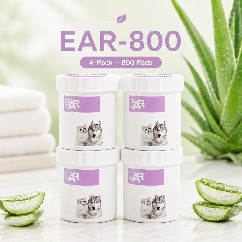 Pet Ear Wipes EAR-800 four pack 800 pads for dogs and cats