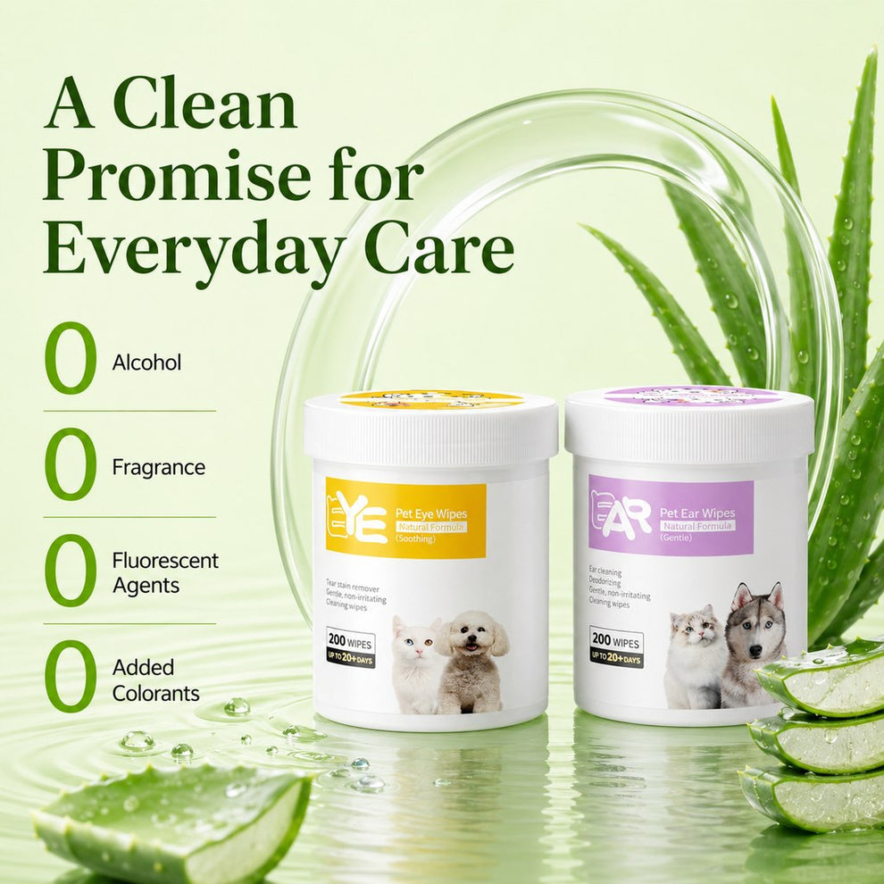 Pet eye and ear grooming wipes clean promise for everyday care