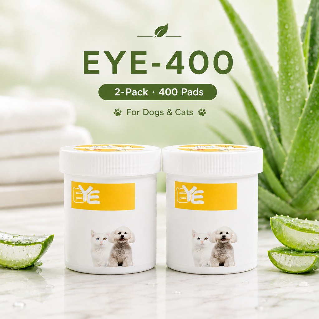 Pet Eye Wipes EYE-400 two pack 400 pads for dogs and cats