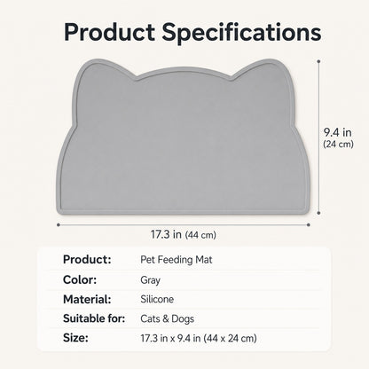 Paws in Awe Raised-Edge Silicone Pet Feeding Mat for Cats & Dogs - Keeps Floors Clean at Mealtime image 9