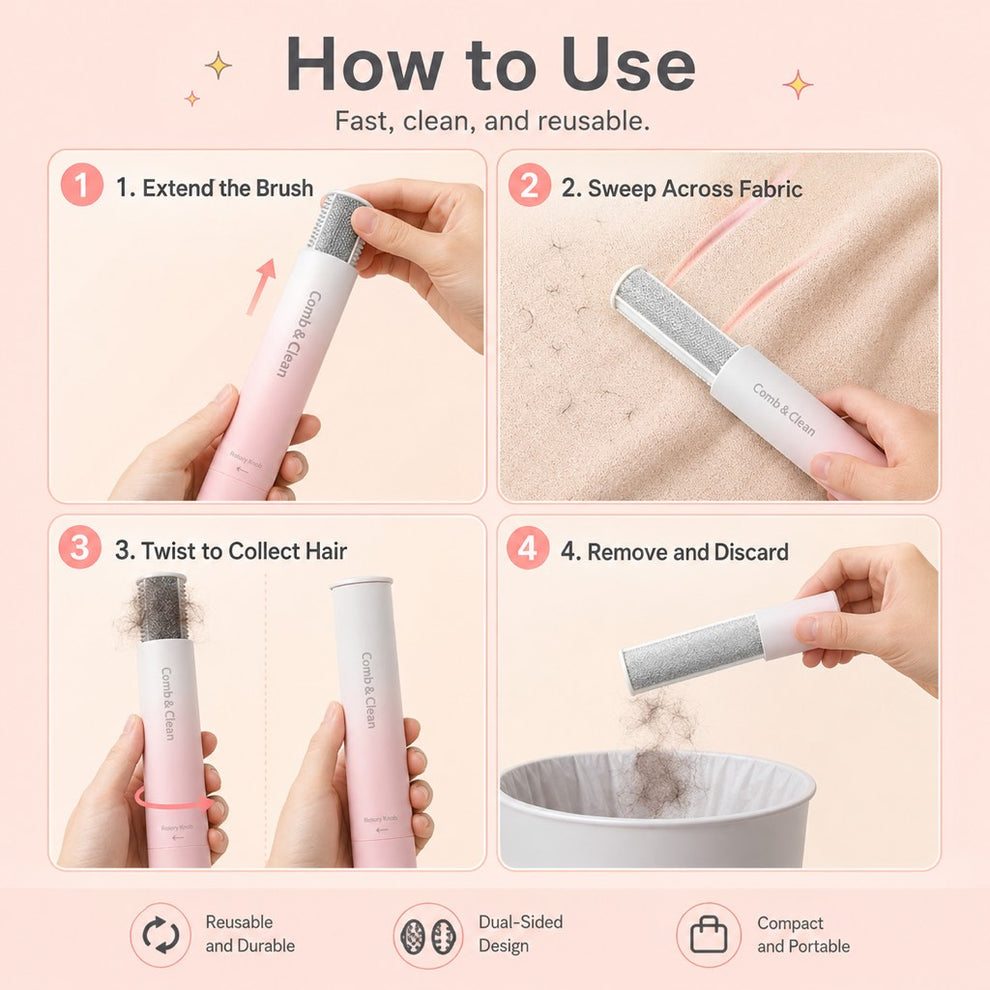 Paws in Awe Self-Cleaning Pet Grooming Comb for Dogs & Cats - Shedding & Hair Removal Brush image 8