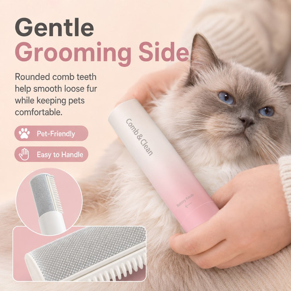 Paws in Awe Self-Cleaning Pet Grooming Comb for Dogs & Cats - Shedding & Hair Removal Brush image 4