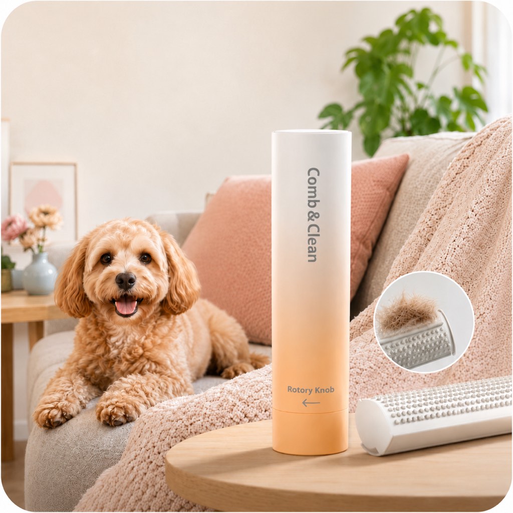 Paws in Awe Self-Cleaning Pet Grooming Comb for Dogs & Cats - Shedding & Hair Removal Brush image 12