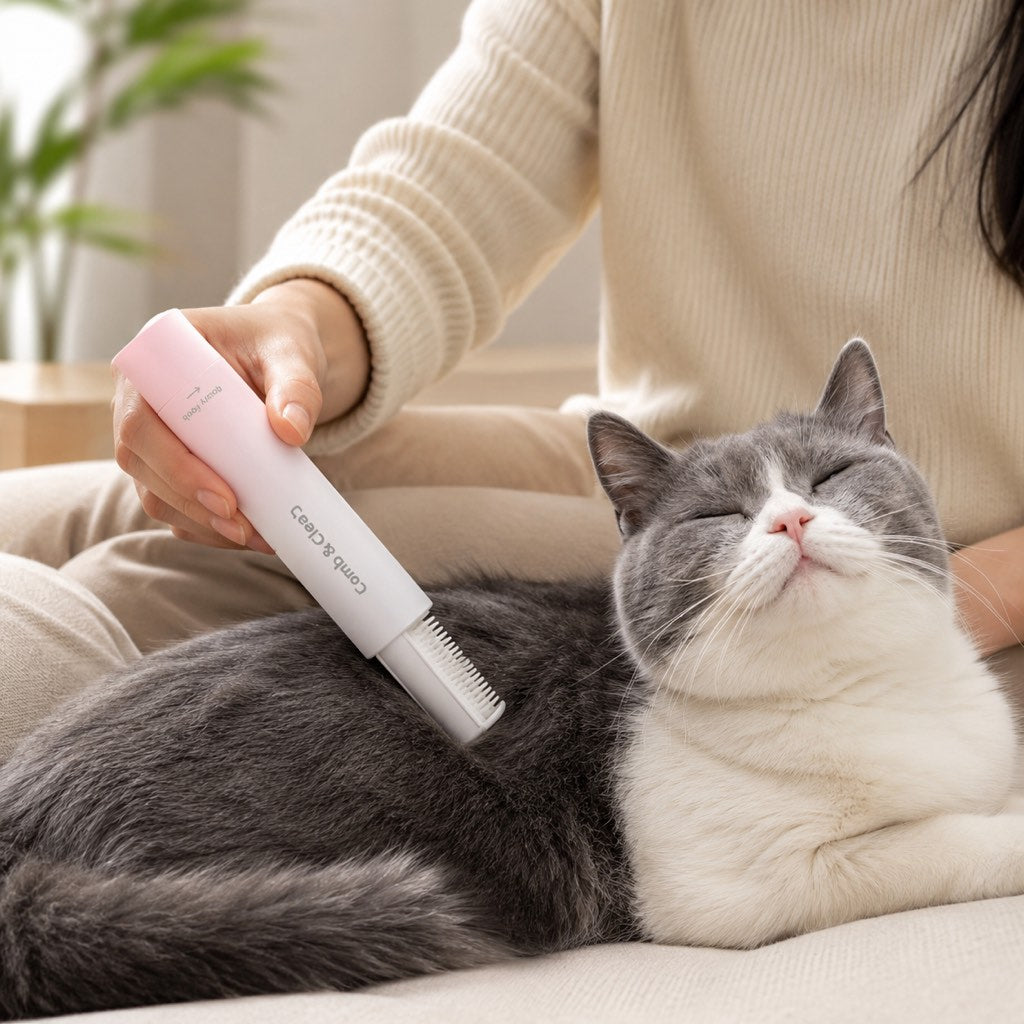 Paws in Awe Self-Cleaning Pet Grooming Comb for Dogs & Cats - Shedding & Hair Removal Brush image 5