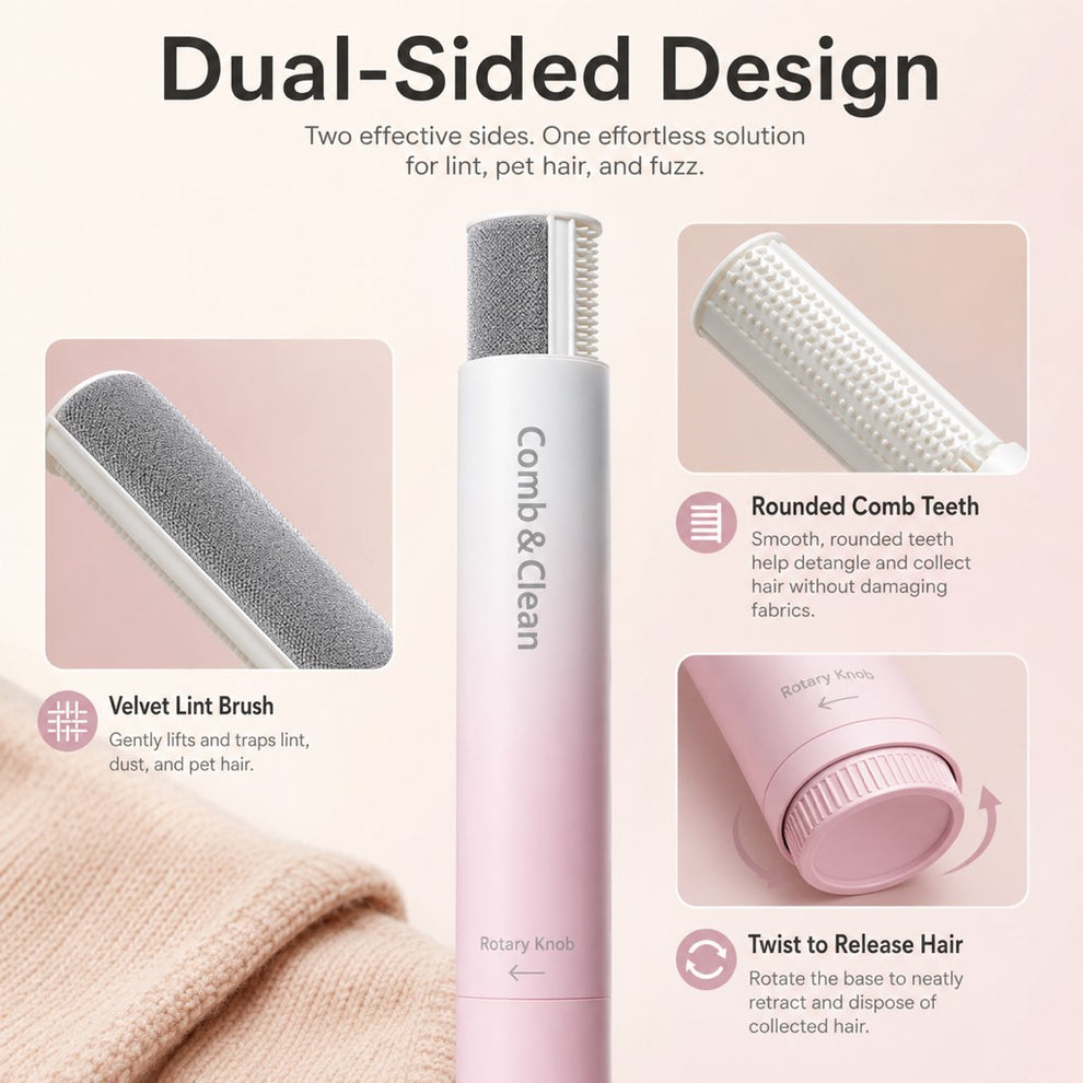 Paws in Awe Self-Cleaning Pet Grooming Comb for Dogs & Cats - Shedding & Hair Removal Brush image 3