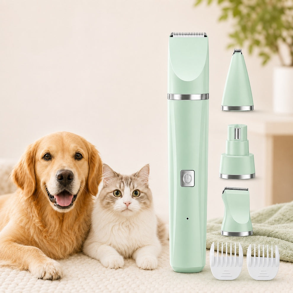 Paws in Awe 4-in-1 Cordless Pet Grooming Trimmer for Dogs & Cats - At-Home Paw, Face & Body Hair Touch-Ups for Nervous Pets image 1