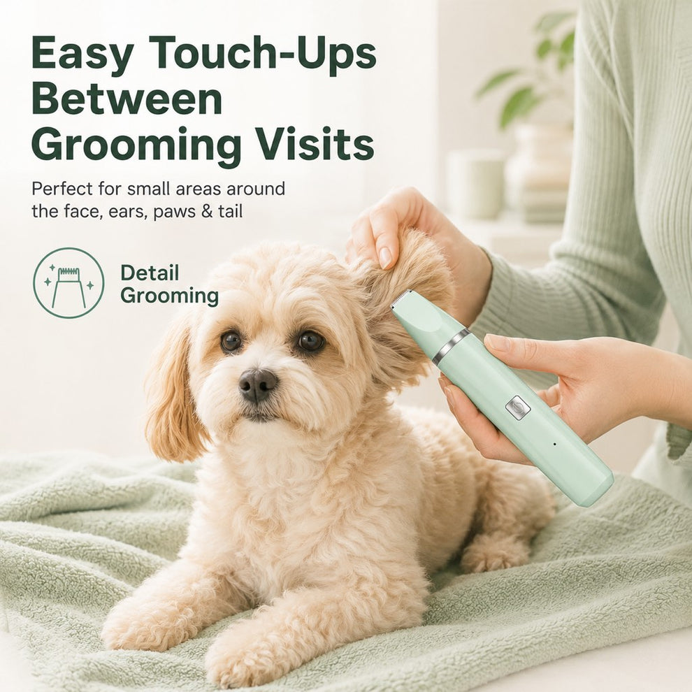 Paws in Awe 4-in-1 Cordless Pet Grooming Trimmer for Dogs & Cats - At-Home Paw, Face & Body Hair Touch-Ups for Nervous Pets image 5