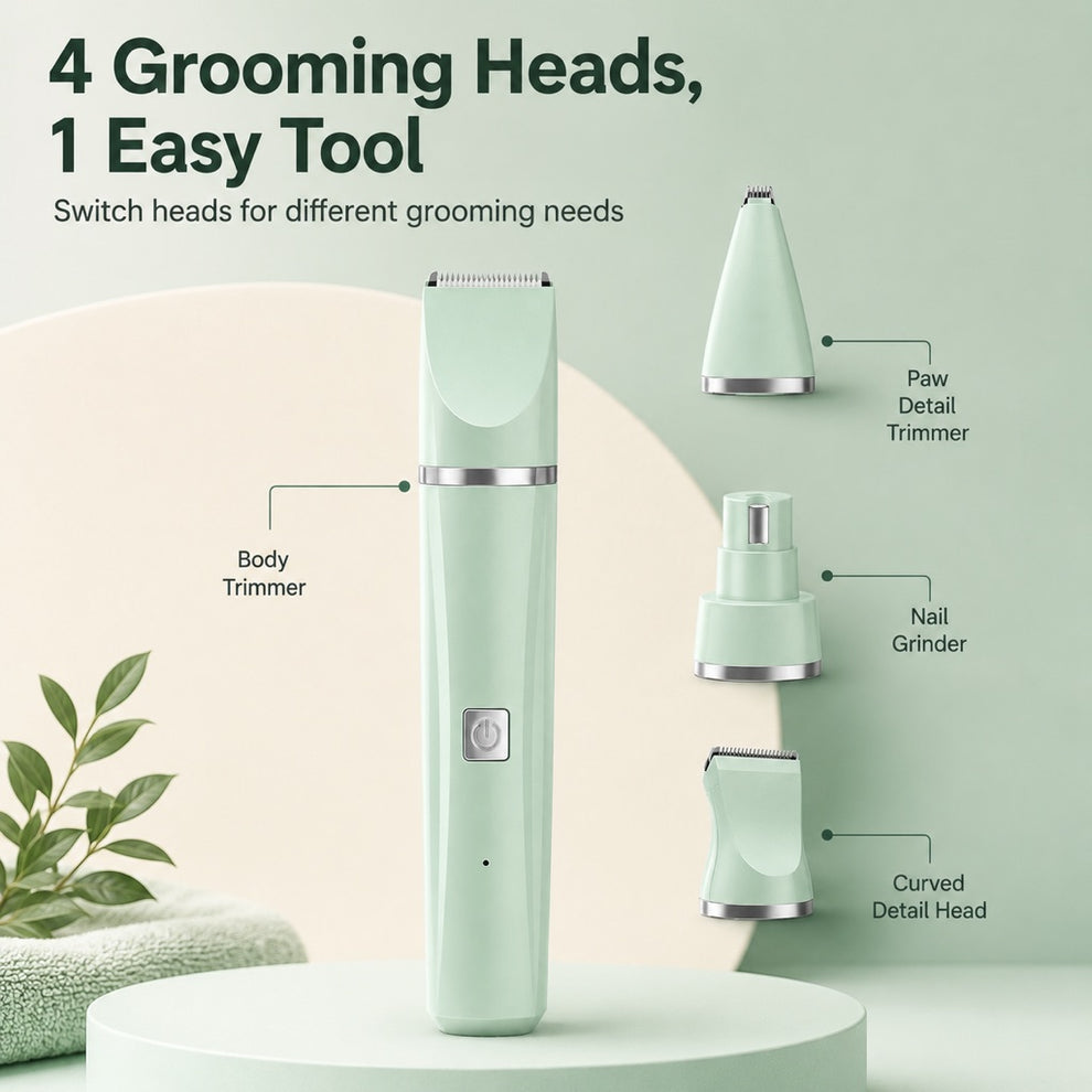Paws in Awe 4-in-1 Cordless Pet Grooming Trimmer for Dogs & Cats - At-Home Paw, Face & Body Hair Touch-Ups for Nervous Pets image 7