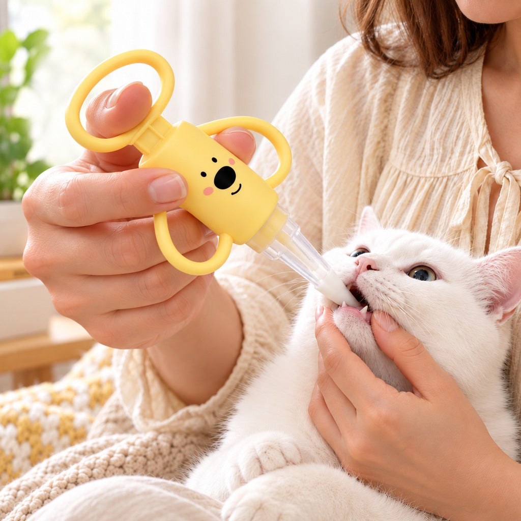 Paws in Awe Pet Pill Dispenser for Cats and Dogs - Easy At-Home Medicine Feeder with Soft Silicone Tips image 1