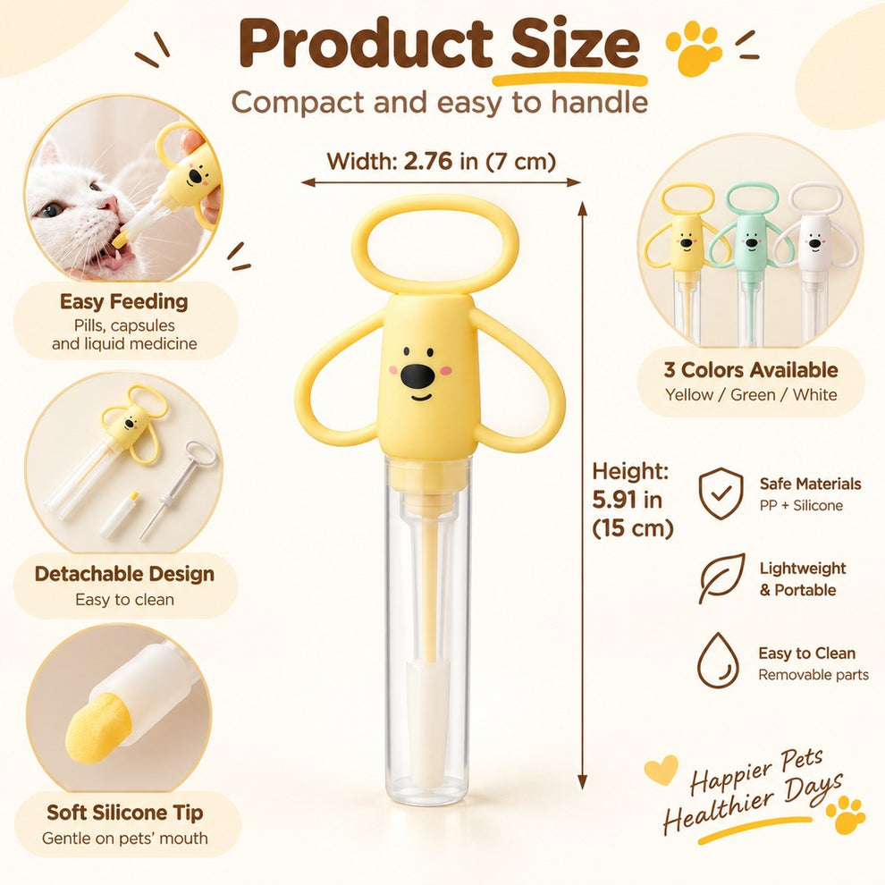 Paws in Awe Pet Pill Dispenser for Cats and Dogs - Easy At-Home Medicine Feeder with Soft Silicone Tips image 10