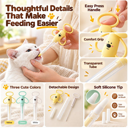Paws in Awe Pet Pill Dispenser for Cats and Dogs - Easy At-Home Medicine Feeder with Soft Silicone Tips image 4