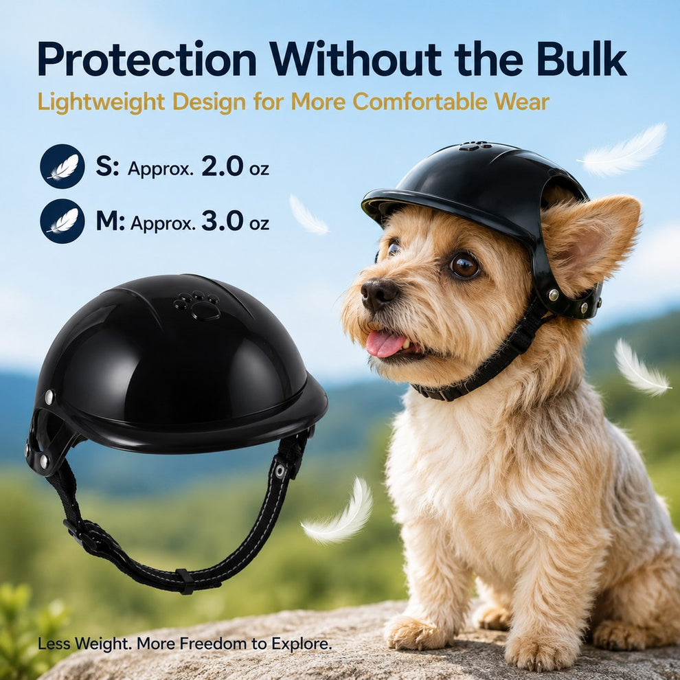 Paws in Awe Lightweight Pet Protective Helmet for Car Rides & Outdoor Adventures - Adjustable Open-Ear Head Guard for Cats & Small Dogs image 6