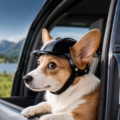 Paws in Awe Lightweight Pet Protective Helmet for Car Rides & Outdoor Adventures - Adjustable Open-Ear Head Guard for Cats & Small Dogs image 1