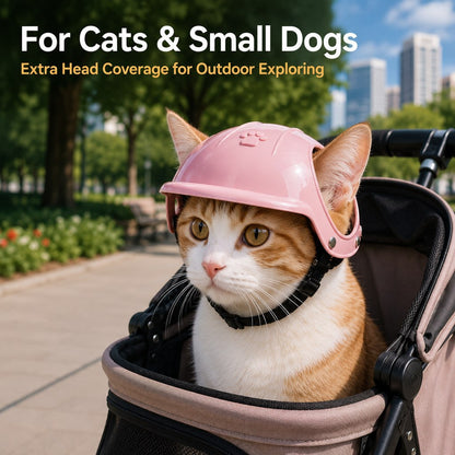 Paws in Awe Lightweight Pet Protective Helmet for Car Rides & Outdoor Adventures - Adjustable Open-Ear Head Guard for Cats & Small Dogs image 4