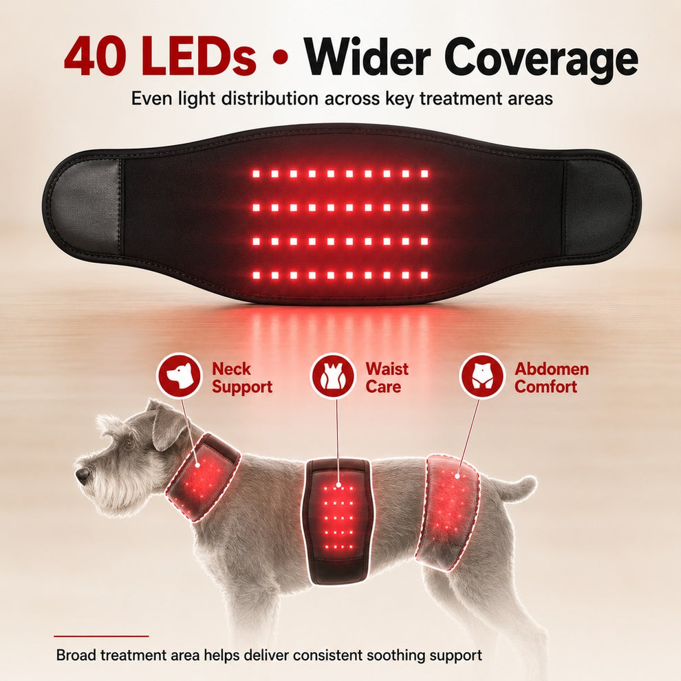 Paws in Awe Pet Red Light Therapy Belt for Dogs & Cats Neck, Waist & Abdomen Comfort Wrap image 7