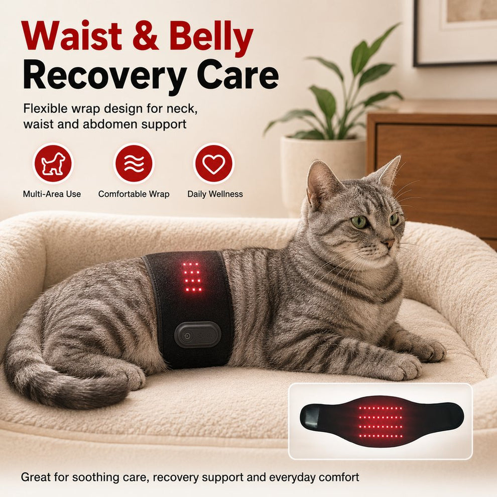 Paws in Awe Pet Red Light Therapy Belt for Dogs & Cats Neck, Waist & Abdomen Comfort Wrap image 4