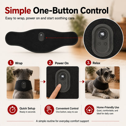 Paws in Awe Pet Red Light Therapy Belt for Dogs & Cats Neck, Waist & Abdomen Comfort Wrap image 3