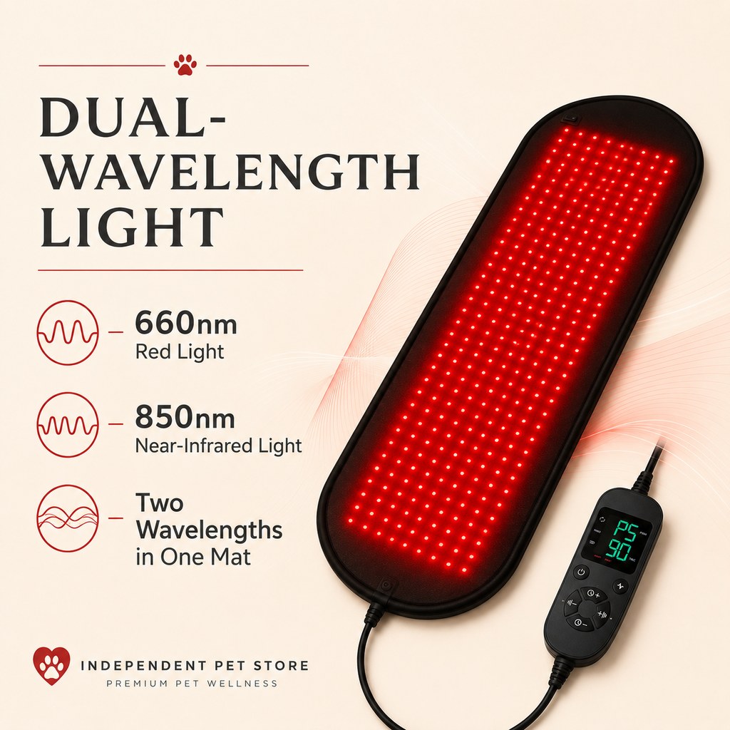 Dual wavelength 660nm red and 850nm near-infrared pet light mat