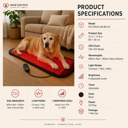 Paws in Awe Pet Red & Near-Infrared Light Wellness Mat