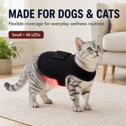 Pet red and near-infrared light wellness wrap for dogs and cats