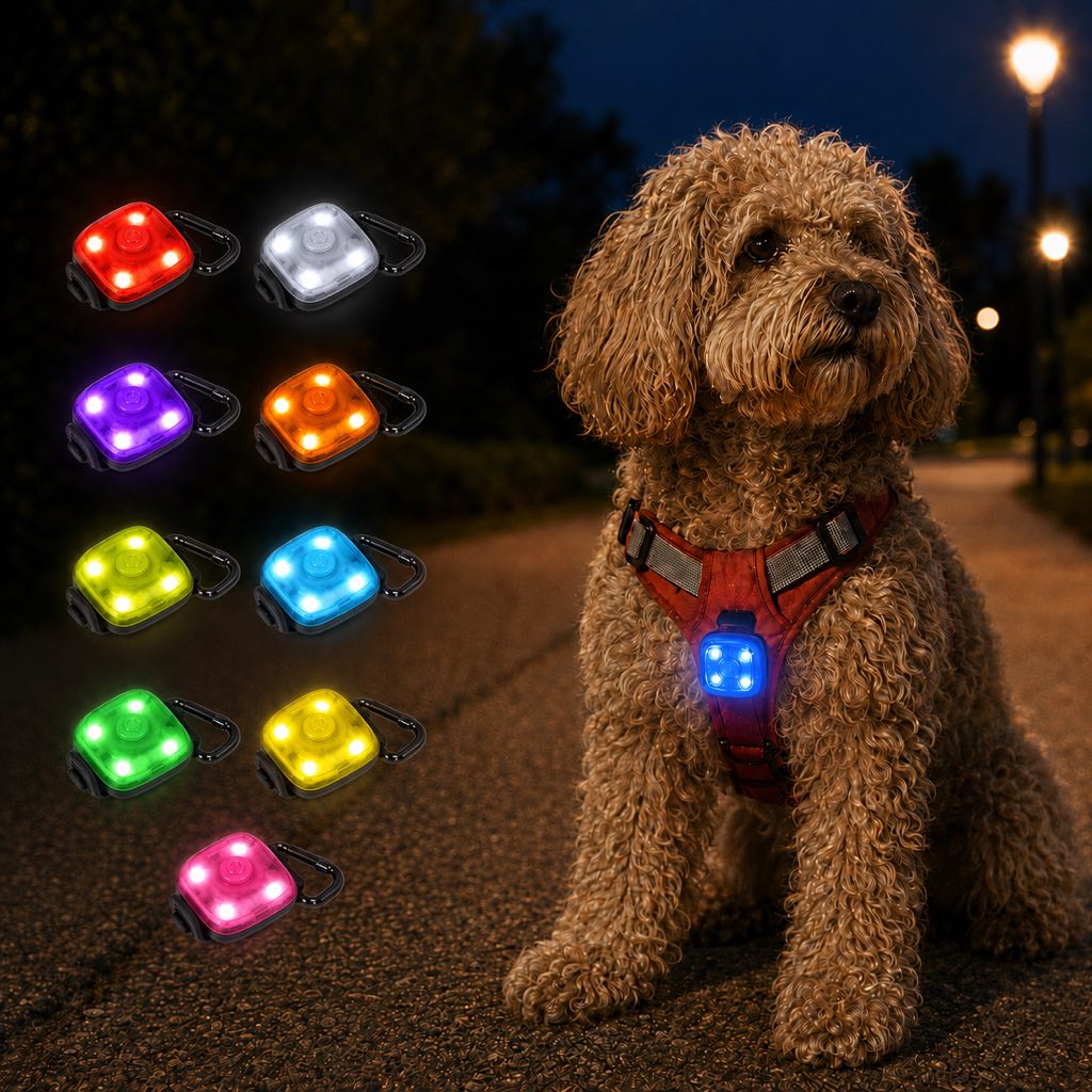 Paws in Awe Clip-On Pet Safety Light for Night Walks - Helps Dogs & Cats Stay Visible After Dark image 17