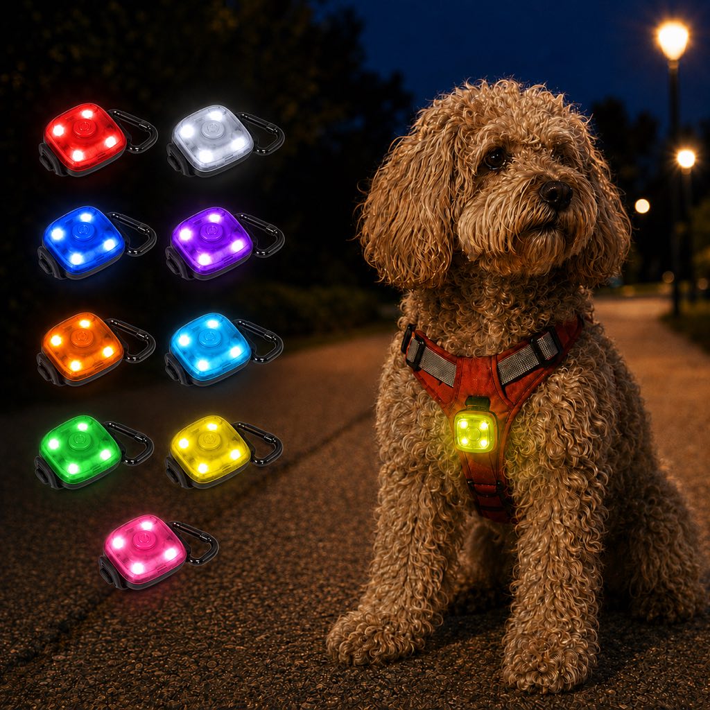 Paws in Awe Clip-On Pet Safety Light for Night Walks - Helps Dogs & Cats Stay Visible After Dark image 14