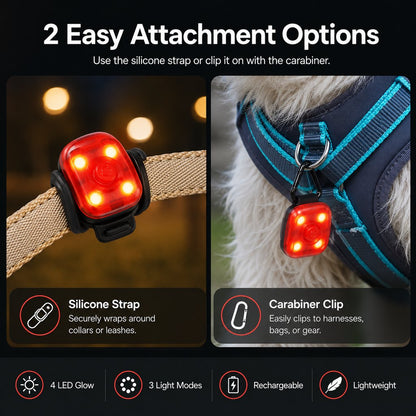 Paws in Awe Clip-On Pet Safety Light for Night Walks - Helps Dogs & Cats Stay Visible After Dark image 7