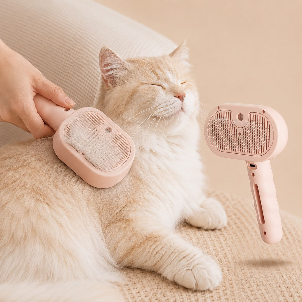 Paws in Awe Pet Spray Grooming Brush for Cats & Dogs - Gentle Mist De-Shedding Comb for Loose Fur, Flying Hair & Daily Coat Care image 12
