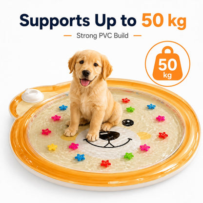 Paws in Awe Pet Splash Water Mat for Cats & Dogs – Cooling Summer Play Pad for Bored Pets image 6