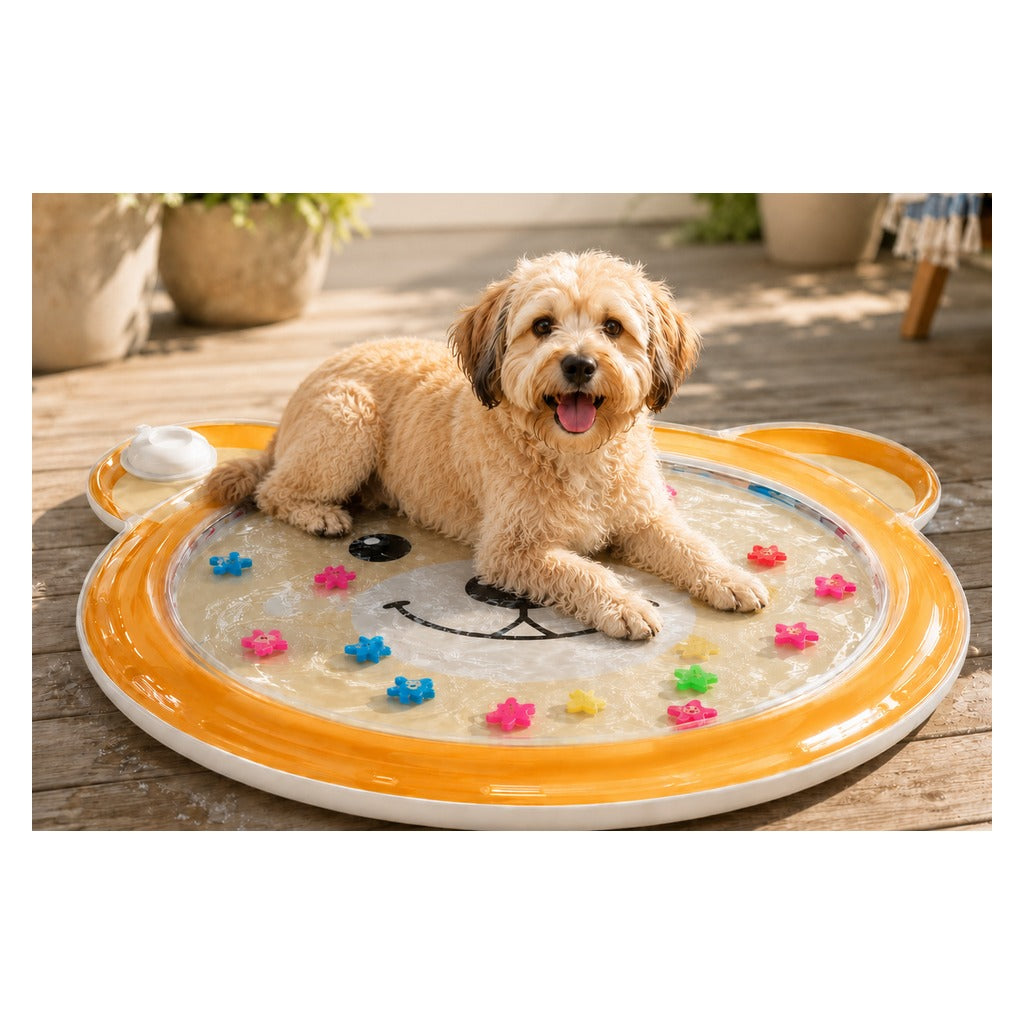 Paws in Awe Pet Splash Water Mat for Cats & Dogs – Cooling Summer Play Pad for Bored Pets image 12