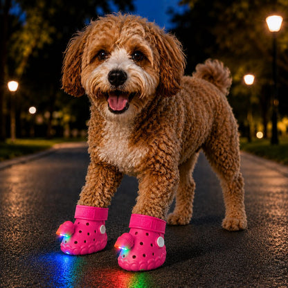 Paws in Awe Step-Activated RGB Light-Up Dog Boots for Night Walks – Low-Light Visibility & Lightweight EVA Paw Coverage image 14