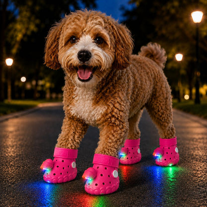 Paws in Awe Step-Activated RGB Light-Up Dog Boots for Night Walks – Low-Light Visibility & Lightweight EVA Paw Coverage image 13