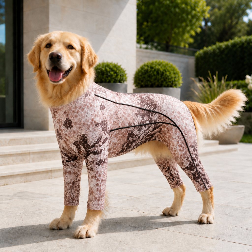 Paws in Awe Four-Leg Full-Body Dog Jumpsuit for Home & Outdoor Wear – Helps Contain Loose Fur & Everyday Dirt image 12