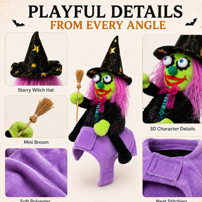 Paws in Awe 3D Witch Rider Halloween Pet Costume for Trick-or-Treating, Parties & Photos – Instant Funny Look for Dogs & Cats image 8
