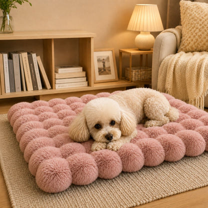 Paws in Awe Plush Cat Bed Mat for Indoor Naps - Non-Slip Washable Faux Fur Cushion for Cats & Small Dogs image 11