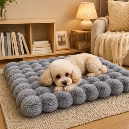 Paws in Awe Plush Cat Bed Mat for Indoor Naps - Non-Slip Washable Faux Fur Cushion for Cats & Small Dogs image 13