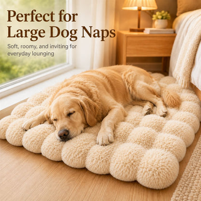 Paws in Awe Plush Cat Bed Mat for Indoor Naps - Non-Slip Washable Faux Fur Cushion for Cats & Small Dogs image 2