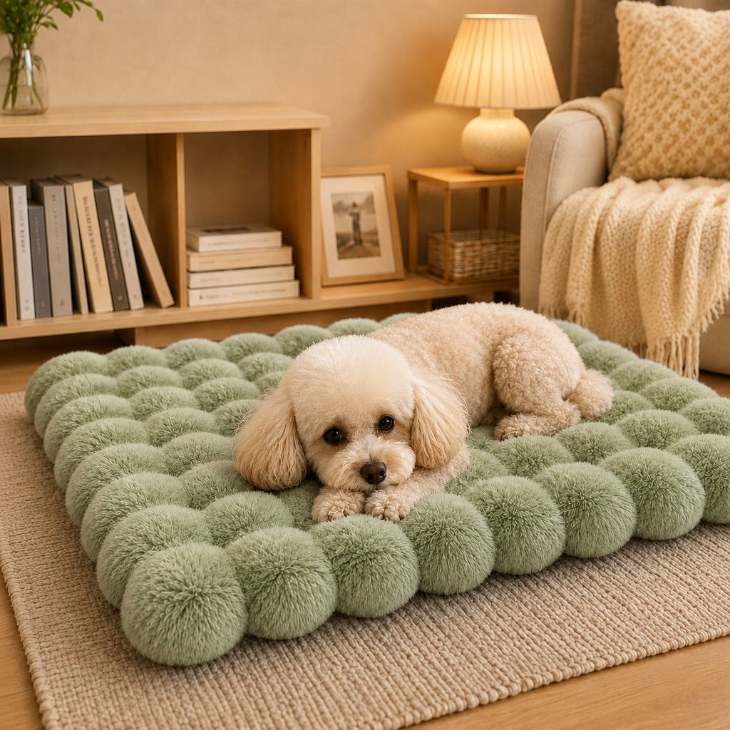 Paws in Awe Plush Cat Bed Mat for Indoor Naps - Non-Slip Washable Faux Fur Cushion for Cats & Small Dogs image 12