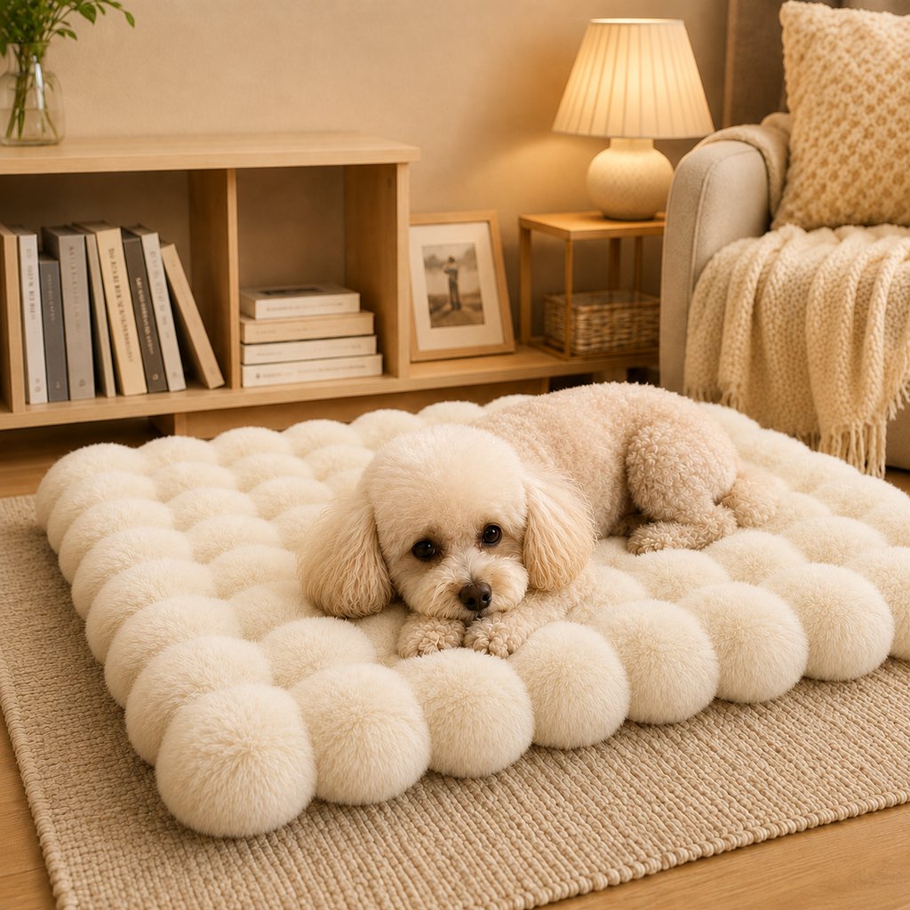 Paws in Awe Plush Cat Bed Mat for Indoor Naps - Non-Slip Washable Faux Fur Cushion for Cats & Small Dogs image 15