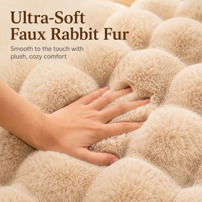 Paws in Awe Plush Cat Bed Mat for Indoor Naps - Non-Slip Washable Faux Fur Cushion for Cats & Small Dogs image 10
