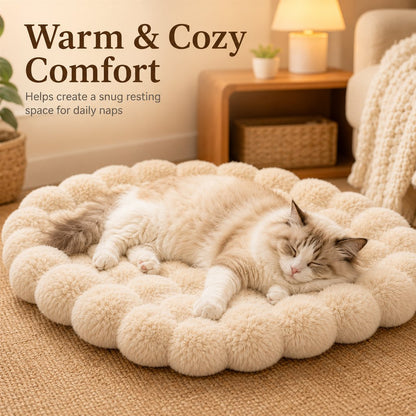 Paws in Awe Plush Cat Bed Mat for Indoor Naps - Non-Slip Washable Faux Fur Cushion for Cats & Small Dogs image 8