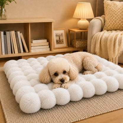 Paws in Awe Plush Cat Bed Mat for Indoor Naps - Non-Slip Washable Faux Fur Cushion for Cats & Small Dogs image 14