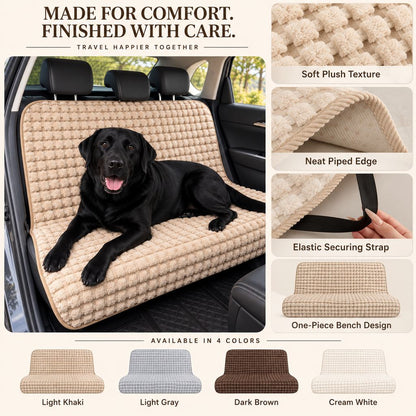 Plush dog car seat cover details and four colors