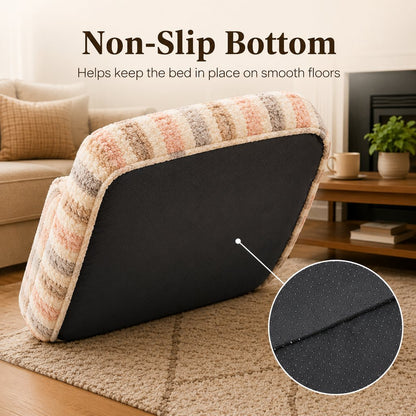 Paws in Awe Cozy Plush Dog Sofa Bed for Living Rooms - Soft Bolstered Support for Everyday Naps image 7