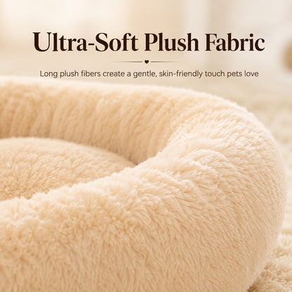 Paws in Awe Plush Donut Pet Bed for Cats & Small Dogs - Warm Cozy Nest for Cold Floors image 5